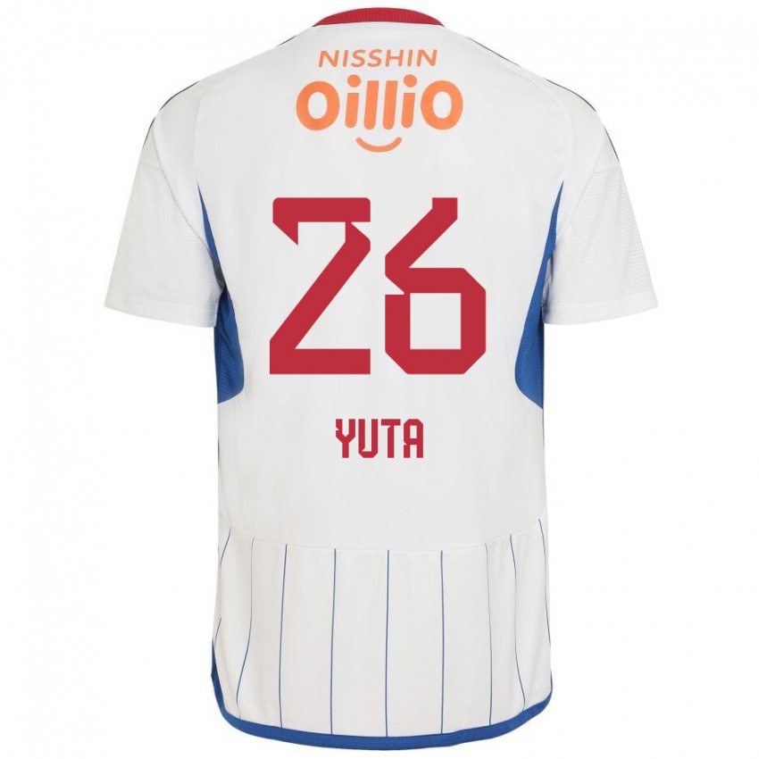 Niño Camiseta Yuta Koike #26 Blanco Azul Rojo 2ª Equipación 2024/25 La Camisa México