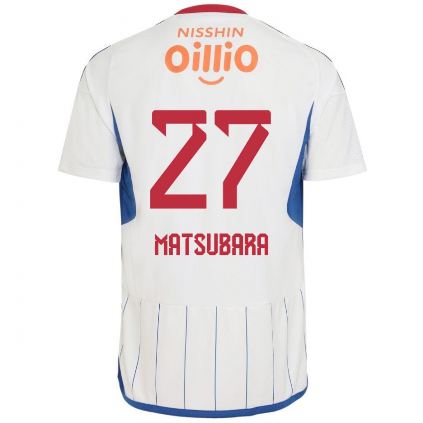 Niño Camiseta Ken Matsubara #27 Blanco Azul Rojo 2ª Equipación 2024/25 La Camisa México