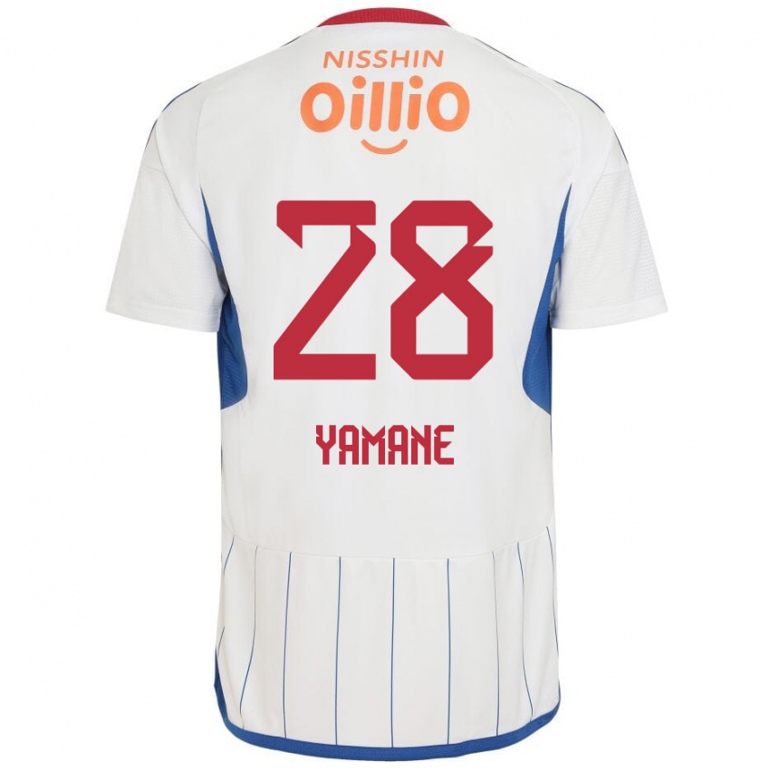 Niño Camiseta Riku Yamane #28 Blanco Azul Rojo 2ª Equipación 2024/25 La Camisa México