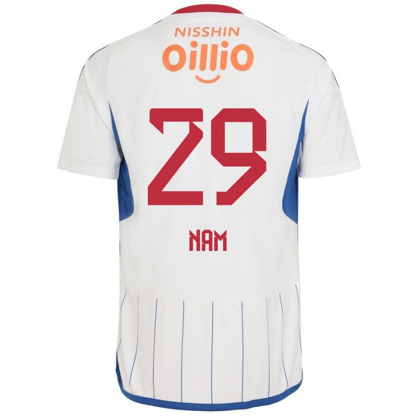 Niño Camiseta Tae-Hee Nam #29 Blanco Azul Rojo 2ª Equipación 2024/25 La Camisa México