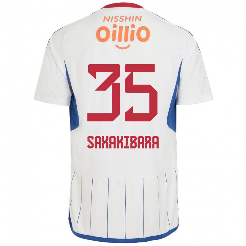 Niño Camiseta Keigo Sakakibara #35 Blanco Azul Rojo 2ª Equipación 2024/25 La Camisa México