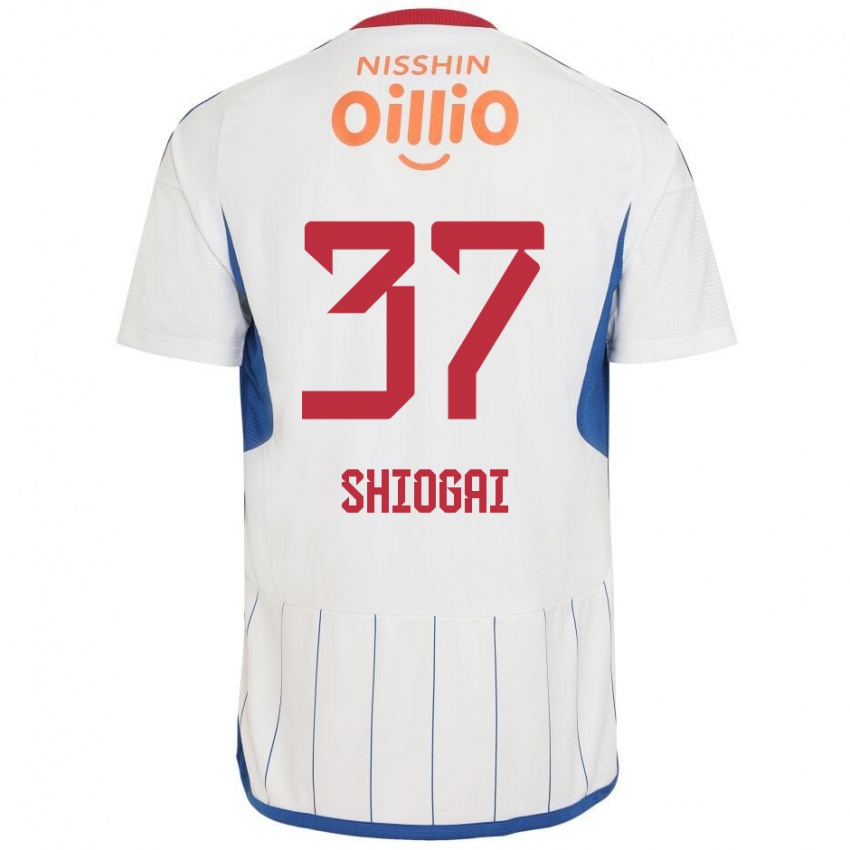 Niño Camiseta Kento Shiogai #37 Blanco Azul Rojo 2ª Equipación 2024/25 La Camisa México