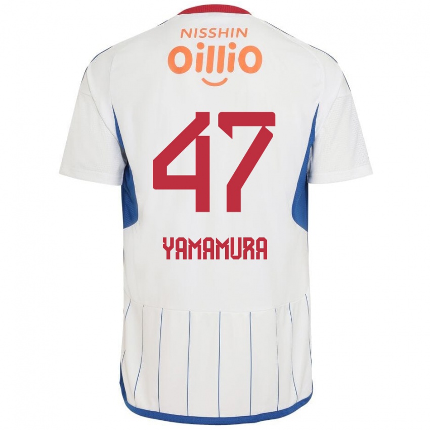 Niño Camiseta Kazuya Yamamura #47 Blanco Azul Rojo 2ª Equipación 2024/25 La Camisa México