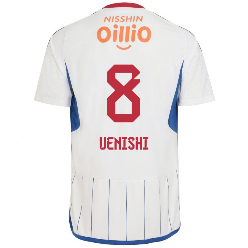 Niño Camiseta Haruki Uenishi #8 Blanco Azul Rojo 2ª Equipación 2024/25 La Camisa México