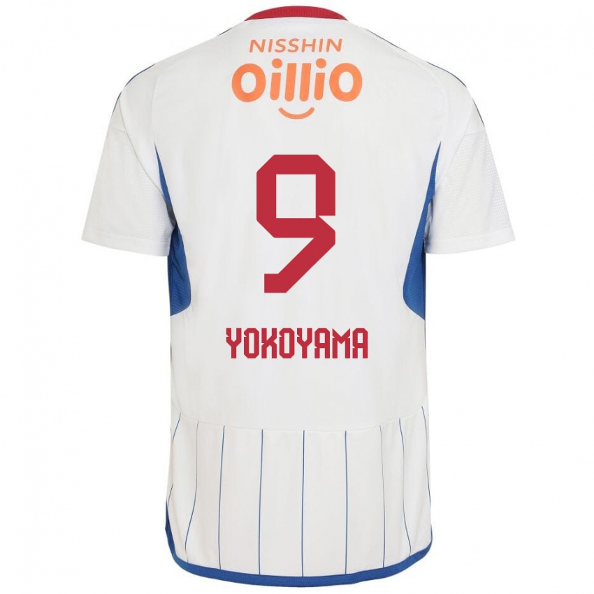 Niño Camiseta Shunsuke Yokoyama #9 Blanco Azul Rojo 2ª Equipación 2024/25 La Camisa México