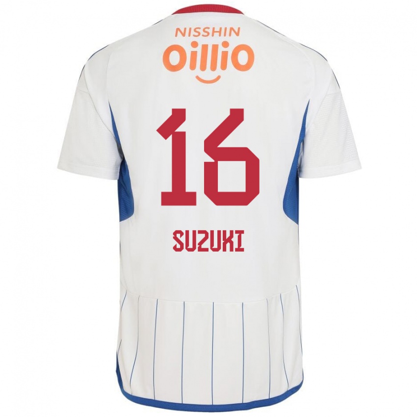 Niño Camiseta Kai Suzuki #16 Blanco Azul Rojo 2ª Equipación 2024/25 La Camisa México