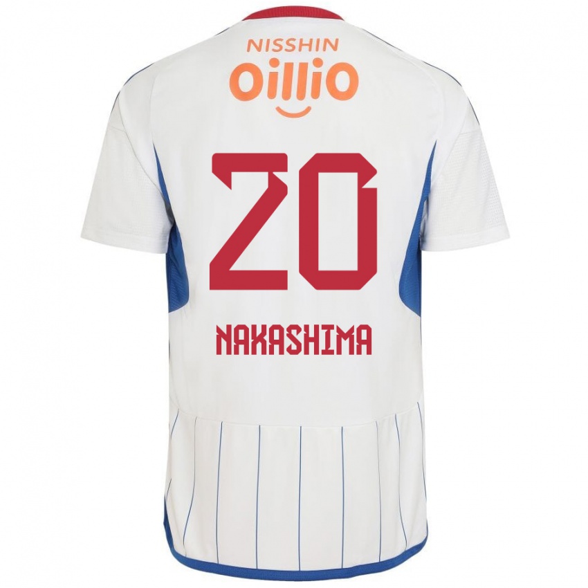 Niño Camiseta Rikuto Nakashima #20 Blanco Azul Rojo 2ª Equipación 2024/25 La Camisa México