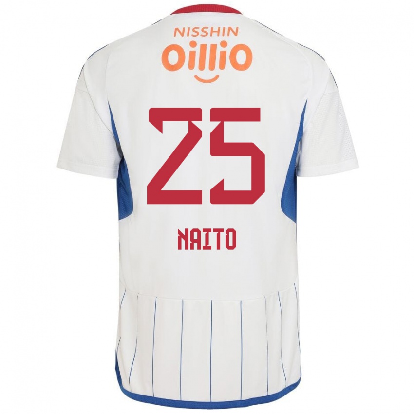 Niño Camiseta Kiyomu Naito #25 Blanco Azul Rojo 2ª Equipación 2024/25 La Camisa México