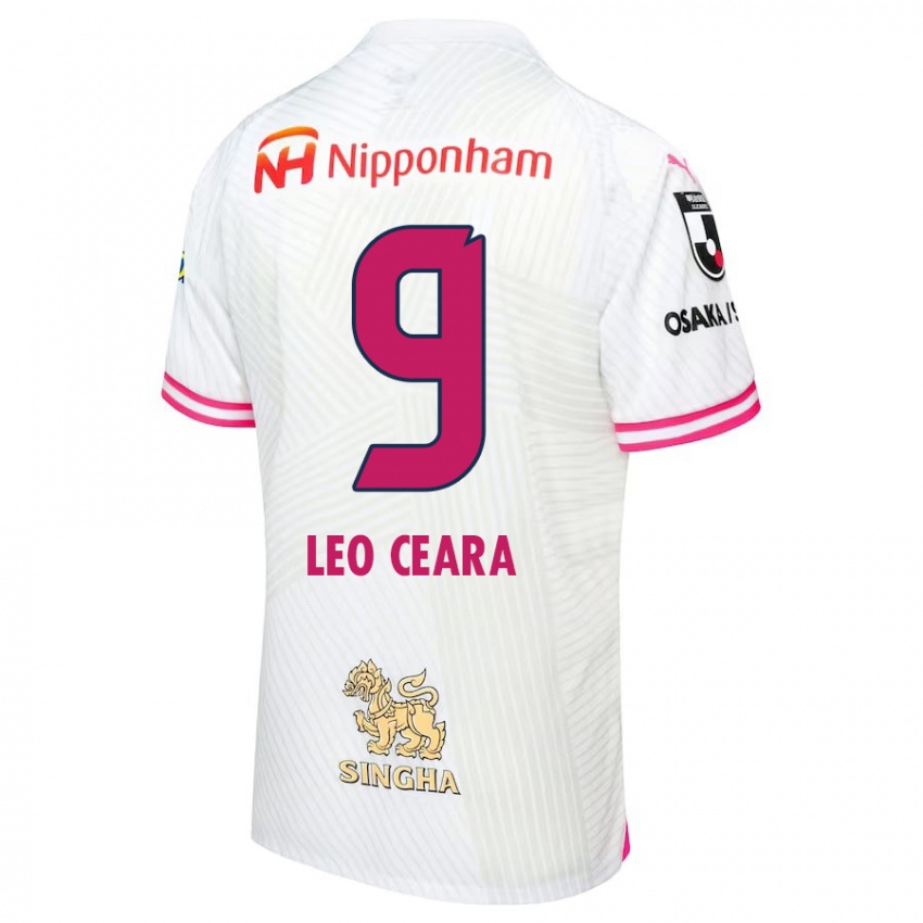 Niño Camiseta Léo Ceará #9 Blanco Rosa 2ª Equipación 2024/25 La Camisa México