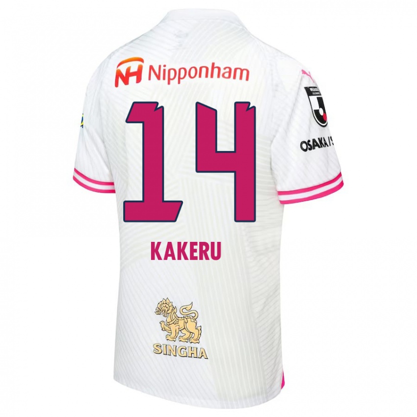 Niño Camiseta Kakeru Funaki #14 Blanco Rosa 2ª Equipación 2024/25 La Camisa México