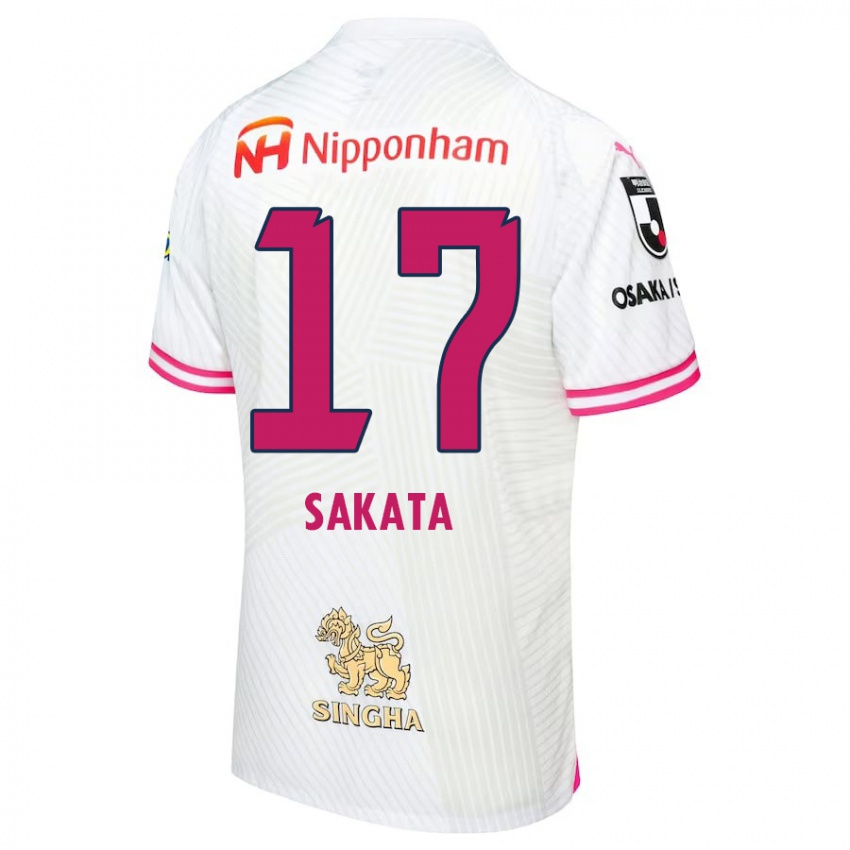 Niño Camiseta Reiya Sakata #17 Blanco Rosa 2ª Equipación 2024/25 La Camisa México