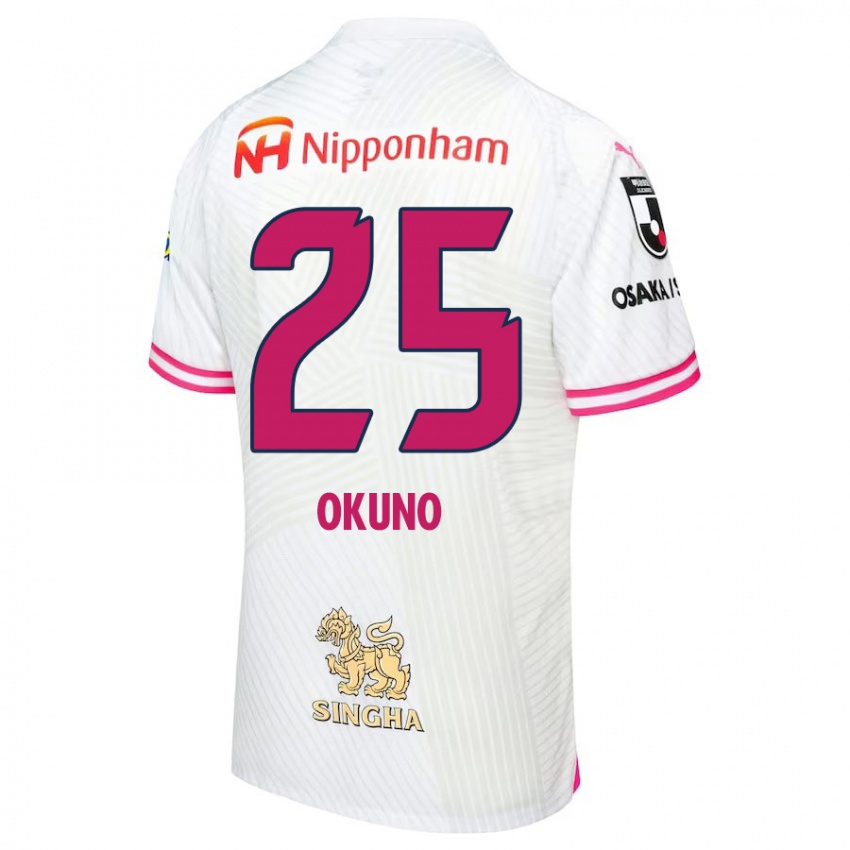 Niño Camiseta Hiroaki Okuno #25 Blanco Rosa 2ª Equipación 2024/25 La Camisa México