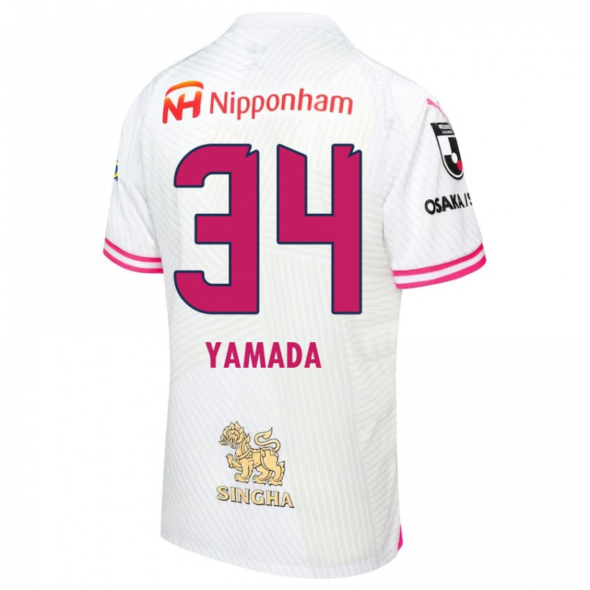 Niño Camiseta Hiroto Yamada #34 Blanco Rosa 2ª Equipación 2024/25 La Camisa México