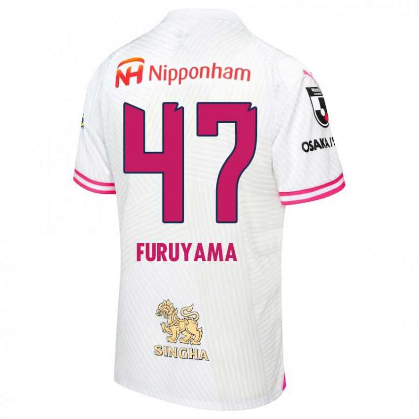 Niño Camiseta Kengo Furuyama #47 Blanco Rosa 2ª Equipación 2024/25 La Camisa México