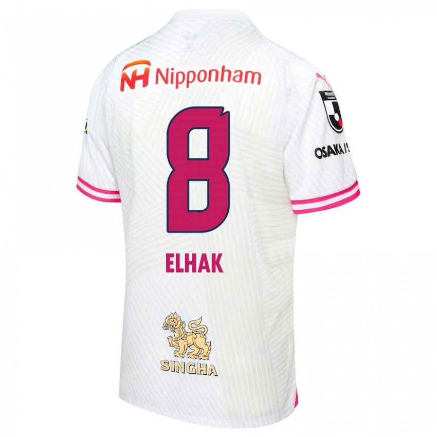 Niño Camiseta Akuro Elhak #8 Blanco Rosa 2ª Equipación 2024/25 La Camisa México