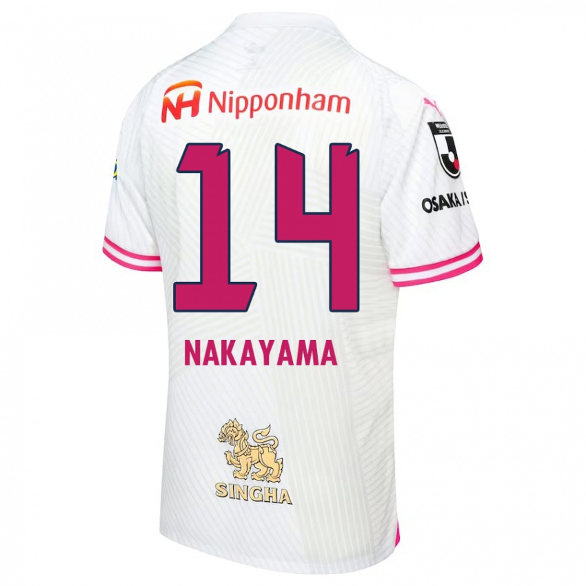 Niño Camiseta Toshito Nakayama #14 Blanco Rosa 2ª Equipación 2024/25 La Camisa México