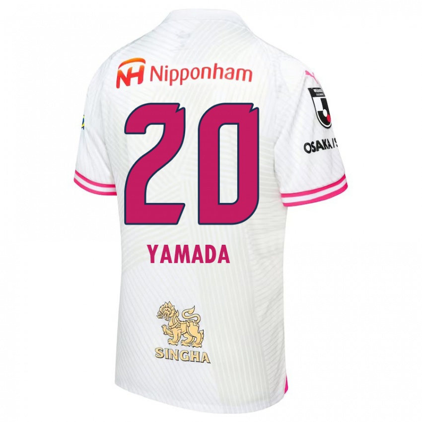 Niño Camiseta Kotaro Yamada #20 Blanco Rosa 2ª Equipación 2024/25 La Camisa México