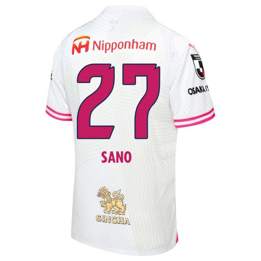 Niño Camiseta Taiki Sano #27 Blanco Rosa 2ª Equipación 2024/25 La Camisa México