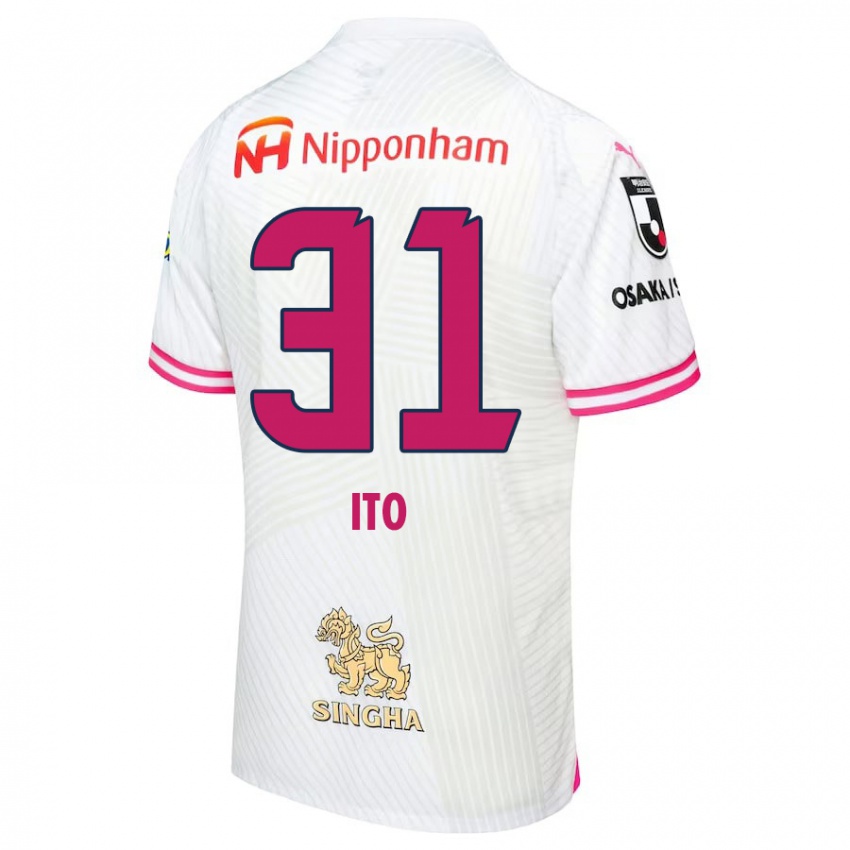 Niño Camiseta Nagomu Ito #31 Blanco Rosa 2ª Equipación 2024/25 La Camisa México