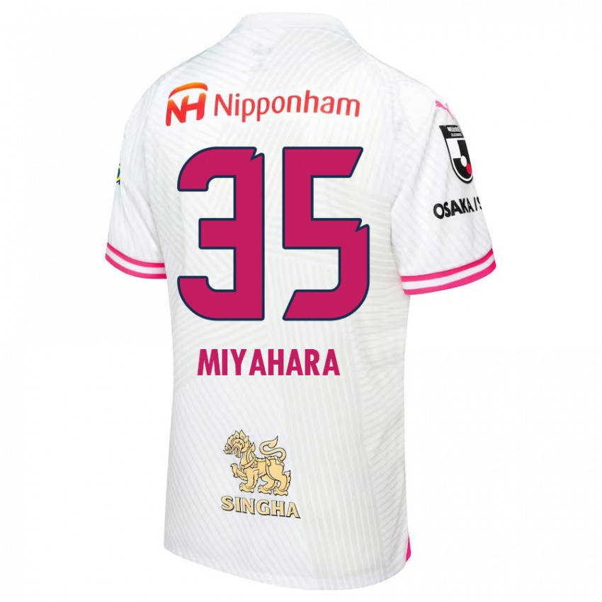 Niño Camiseta Jinta Miyahara #35 Blanco Rosa 2ª Equipación 2024/25 La Camisa México