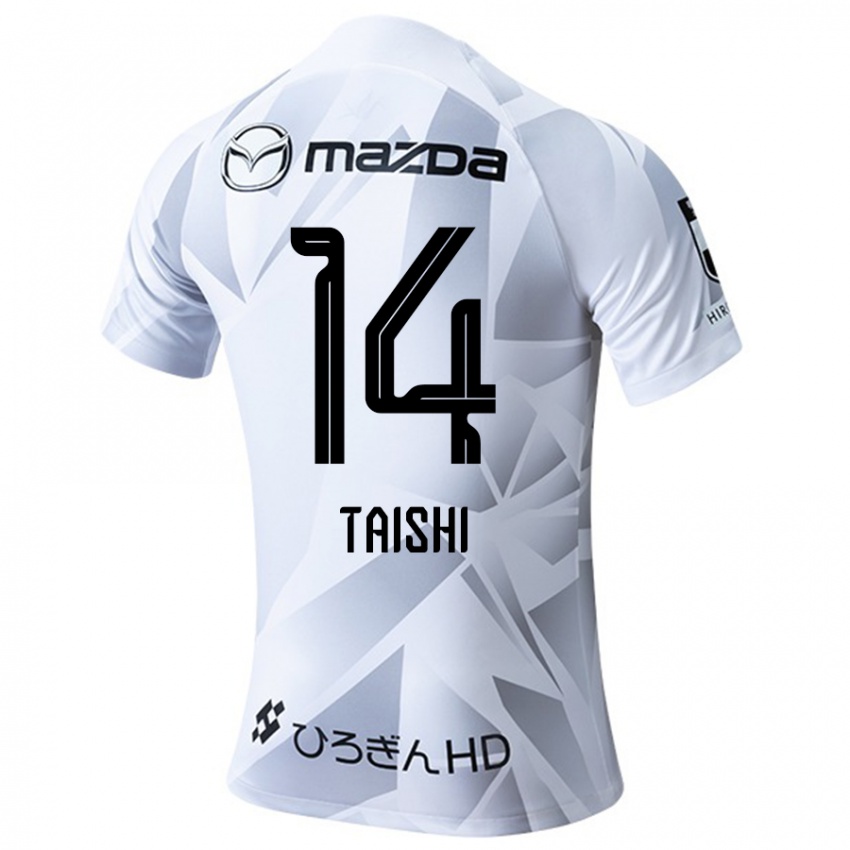 Niño Camiseta Taishi Matsumoto #14 Blanco Gris Negro 2ª Equipación 2024/25 La Camisa México