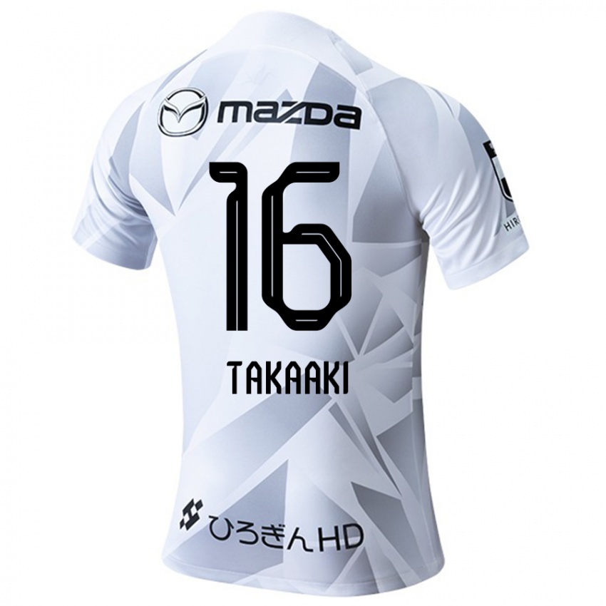 Niño Camiseta Takaaki Shichi #16 Blanco Gris Negro 2ª Equipación 2024/25 La Camisa México