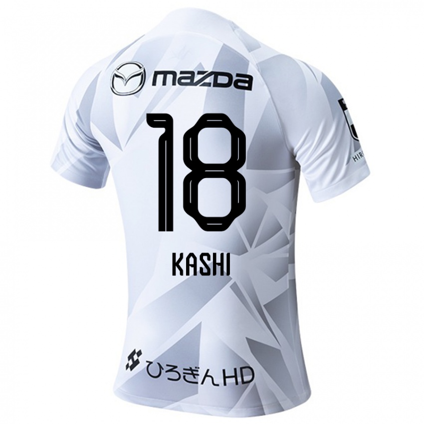 Niño Camiseta Yoshifumi Kashiwa #18 Blanco Gris Negro 2ª Equipación 2024/25 La Camisa México