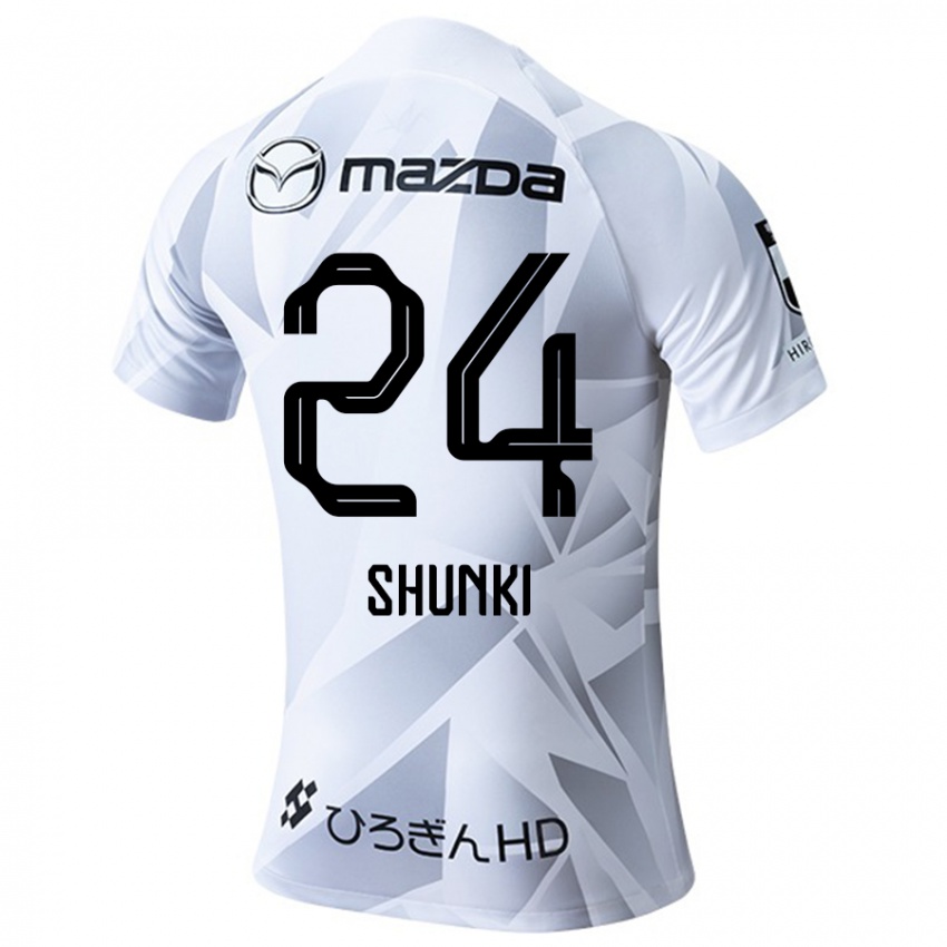 Niño Camiseta Shunki Higashi #24 Blanco Gris Negro 2ª Equipación 2024/25 La Camisa México