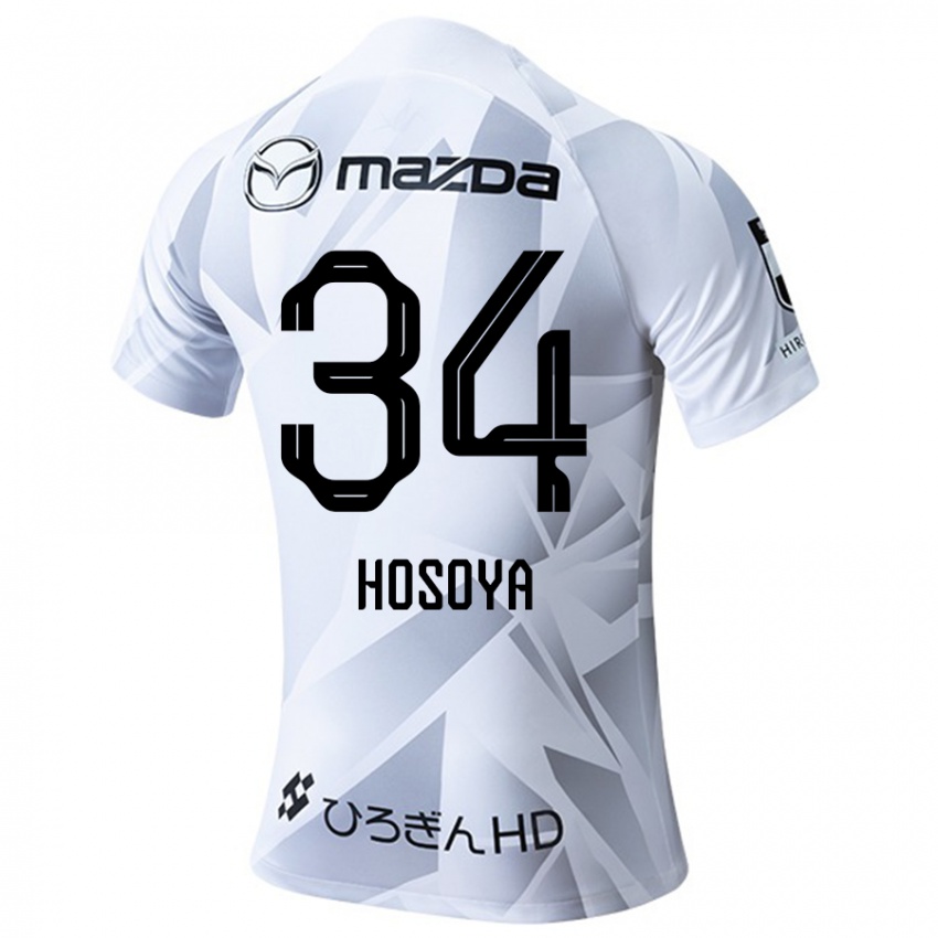 Niño Camiseta Kohei Hosoya #34 Blanco Gris Negro 2ª Equipación 2024/25 La Camisa México