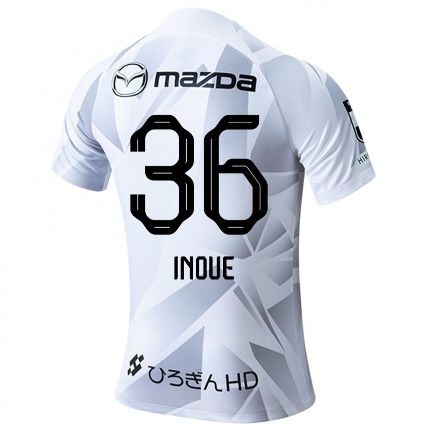 Niño Camiseta Aren Inoue #36 Blanco Gris Negro 2ª Equipación 2024/25 La Camisa México