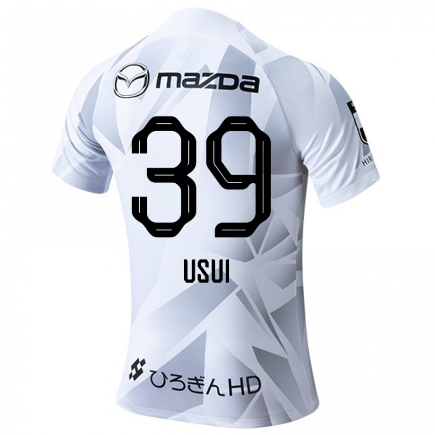 Niño Camiseta Haruto Usui #39 Blanco Gris Negro 2ª Equipación 2024/25 La Camisa México