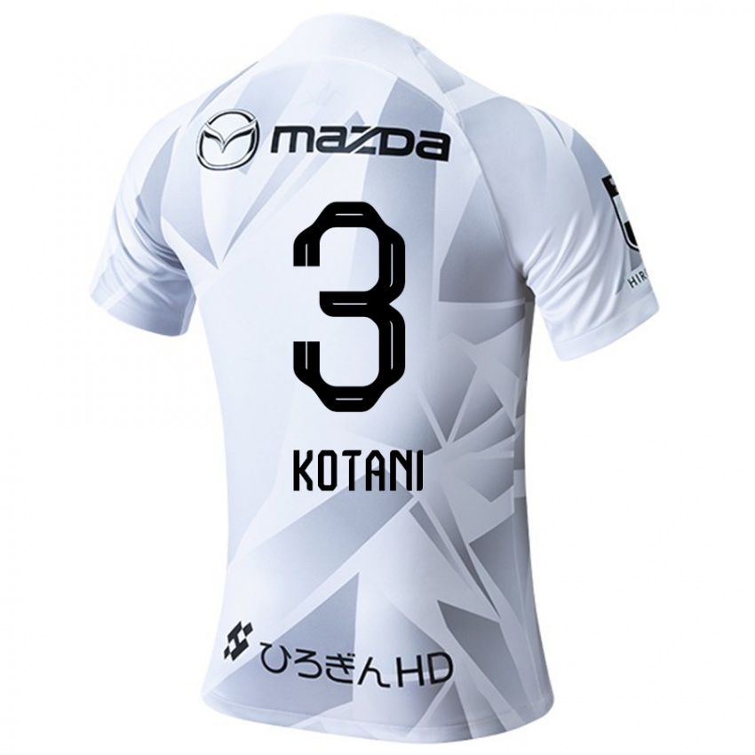 Niño Camiseta Fuga Kotani #3 Blanco Gris Negro 2ª Equipación 2024/25 La Camisa México