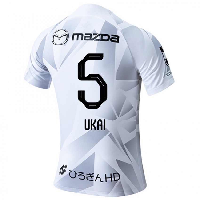 Niño Camiseta Hiroto Ukai #5 Blanco Gris Negro 2ª Equipación 2024/25 La Camisa México