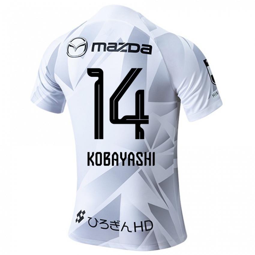 Niño Camiseta Shimon Kobayashi #14 Blanco Gris Negro 2ª Equipación 2024/25 La Camisa México