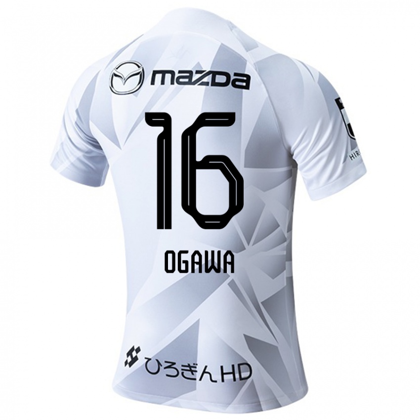 Niño Camiseta Hikaru Ogawa #16 Blanco Gris Negro 2ª Equipación 2024/25 La Camisa México