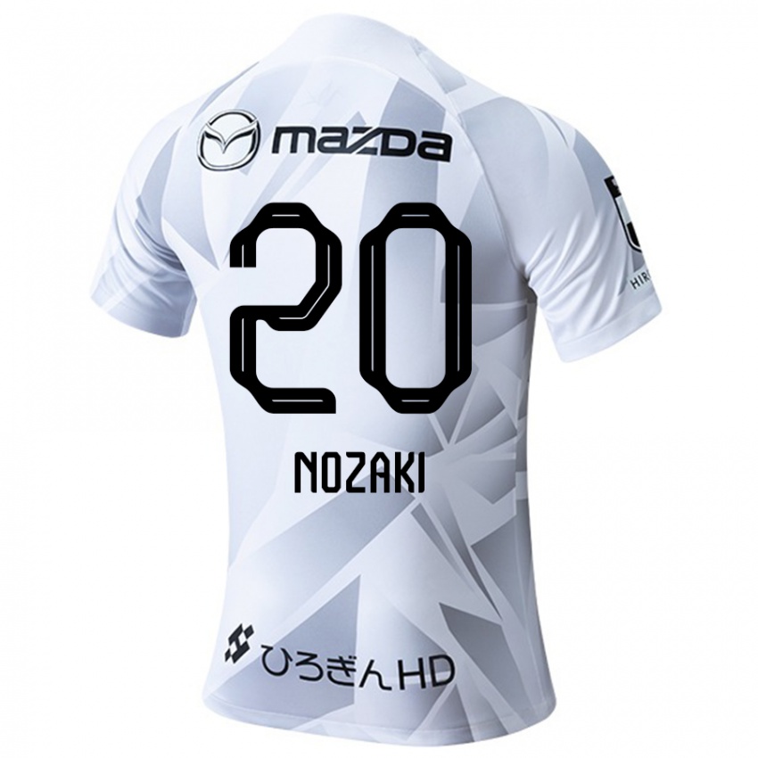 Niño Camiseta Kota Nozaki #20 Blanco Gris Negro 2ª Equipación 2024/25 La Camisa México