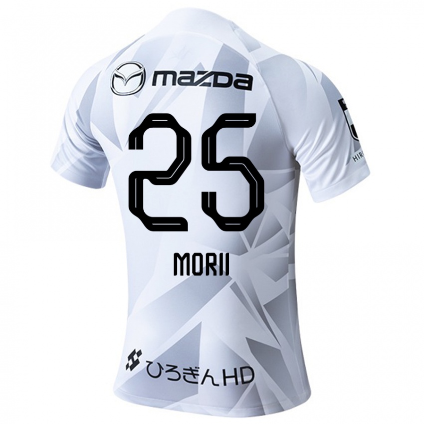 Niño Camiseta Leedo Morii #25 Blanco Gris Negro 2ª Equipación 2024/25 La Camisa México