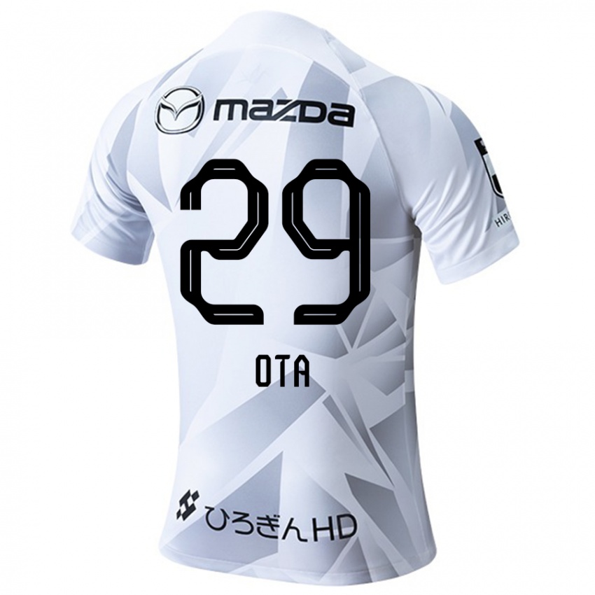 Niño Camiseta Hiroto Ota #29 Blanco Gris Negro 2ª Equipación 2024/25 La Camisa México