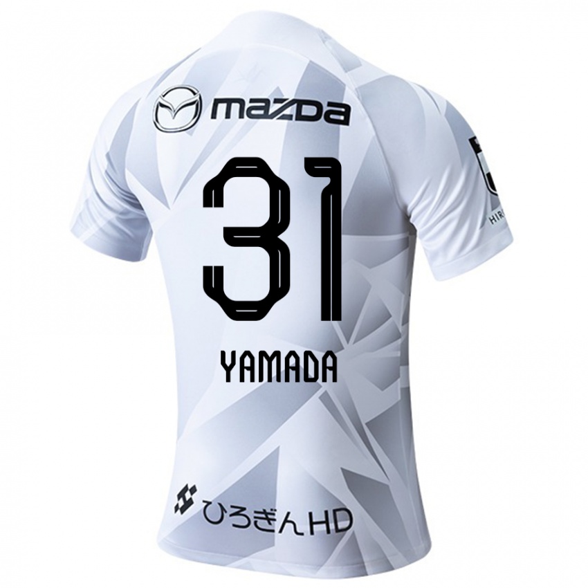 Niño Camiseta Manato Yamada #31 Blanco Gris Negro 2ª Equipación 2024/25 La Camisa México