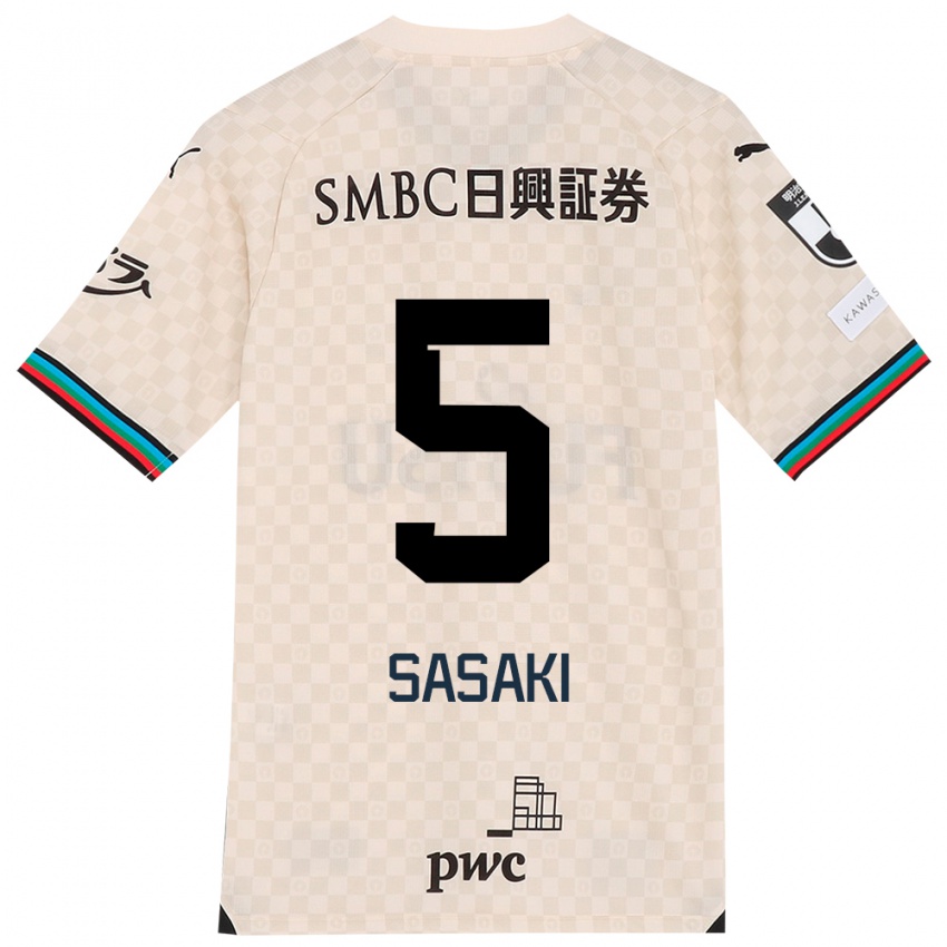 Niño Camiseta Asahi Sasaki #5 Blanco Gris 2ª Equipación 2024/25 La Camisa México