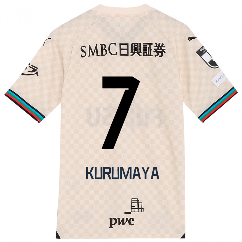 Niño Camiseta Shintaro Kurumaya #7 Blanco Gris 2ª Equipación 2024/25 La Camisa México