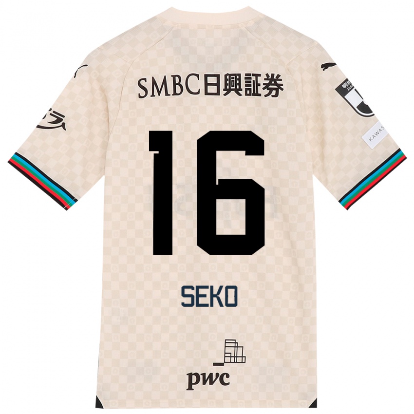 Niño Camiseta Tatsuki Seko #16 Blanco Gris 2ª Equipación 2024/25 La Camisa México