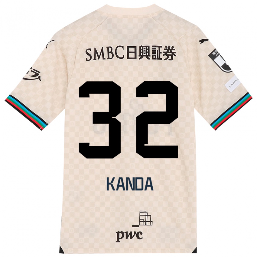 Niño Camiseta Soma Kanda #32 Blanco Gris 2ª Equipación 2024/25 La Camisa México