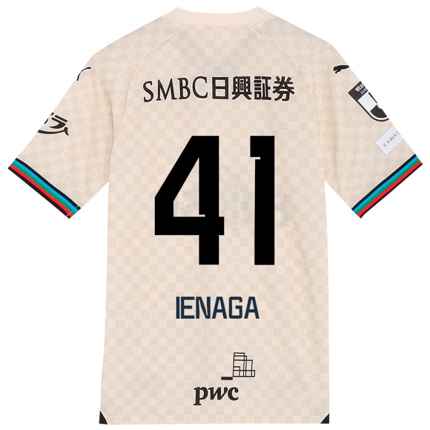 Niño Camiseta Akihiro Ienaga #41 Blanco Gris 2ª Equipación 2024/25 La Camisa México