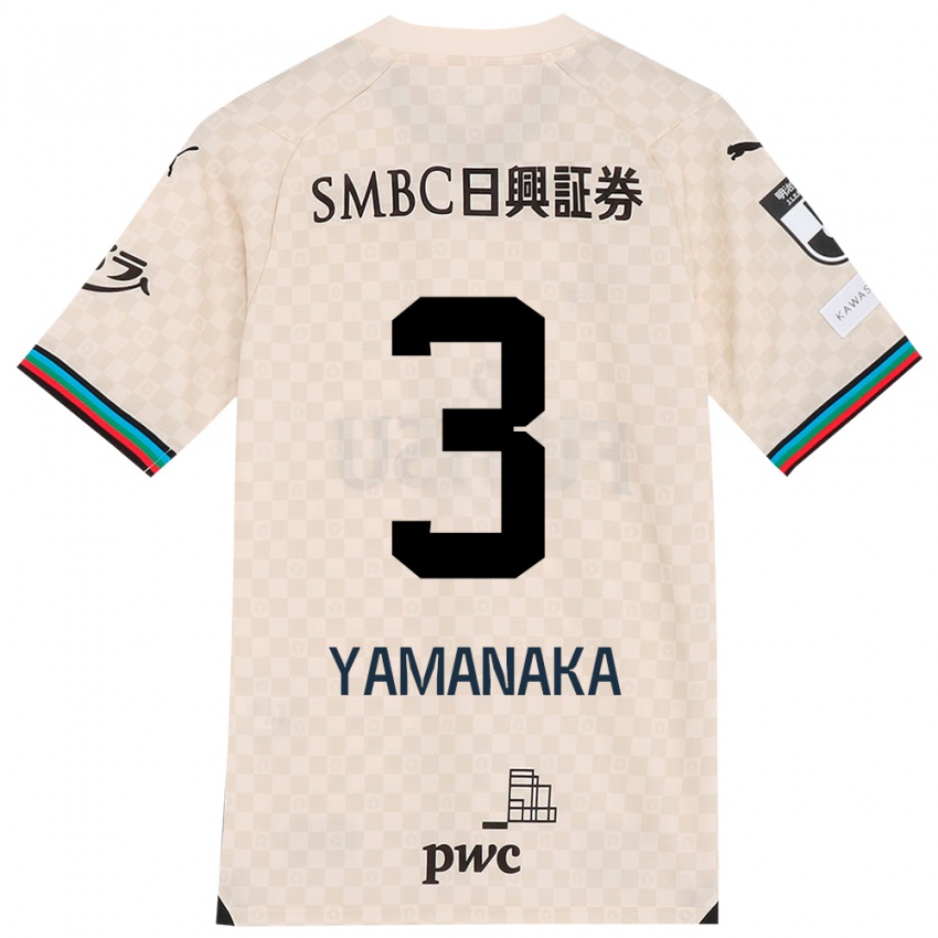 Niño Camiseta Daiki Yamanaka #3 Blanco Gris 2ª Equipación 2024/25 La Camisa México