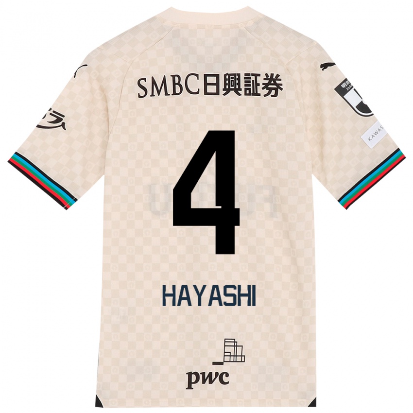 Niño Camiseta Shunsuke Hayashi #4 Blanco Gris 2ª Equipación 2024/25 La Camisa México