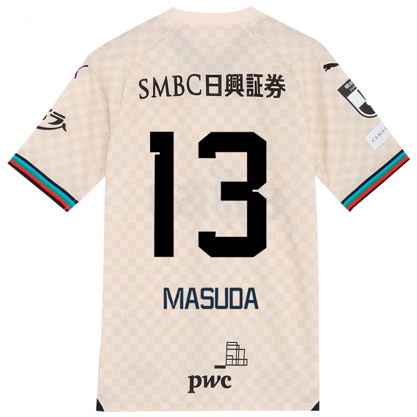 Niño Camiseta Hinata Masuda #13 Blanco Gris 2ª Equipación 2024/25 La Camisa México