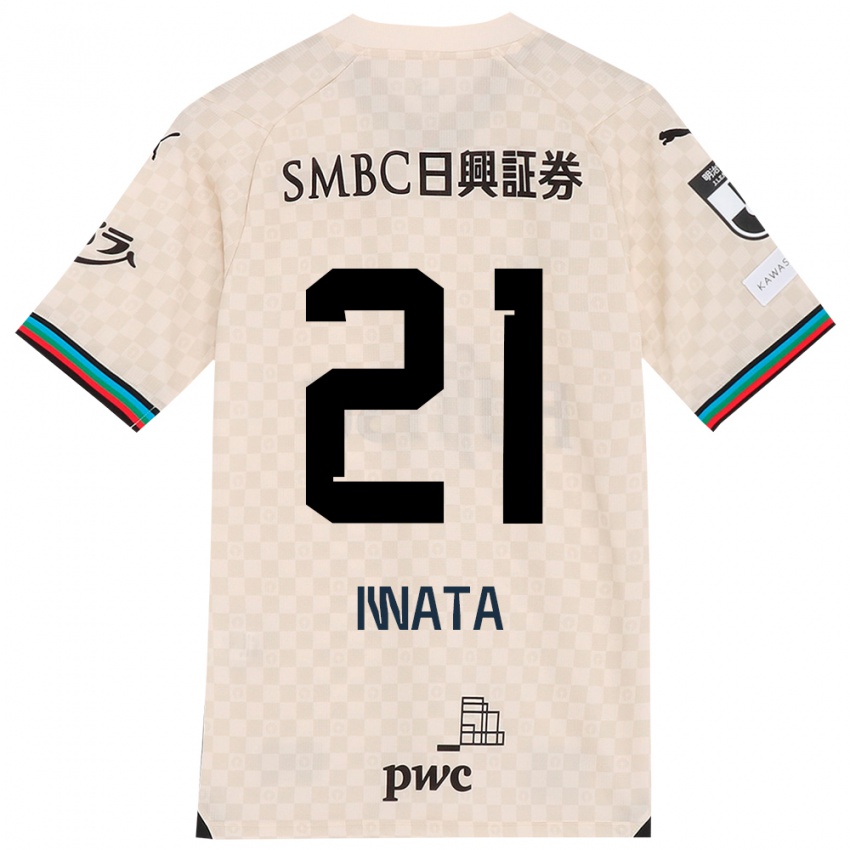 Niño Camiseta Kantaro Iwata #21 Blanco Gris 2ª Equipación 2024/25 La Camisa México