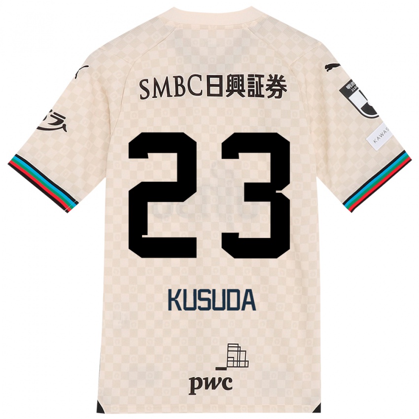 Niño Camiseta Haruki Kusuda #23 Blanco Gris 2ª Equipación 2024/25 La Camisa México