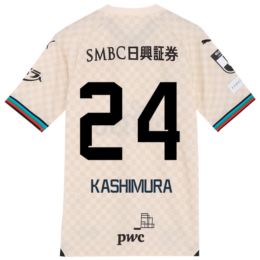 Niño Camiseta Ryota Kashimura #24 Blanco Gris 2ª Equipación 2024/25 La Camisa México